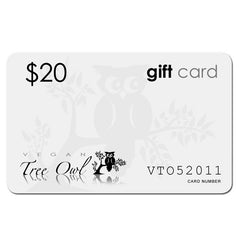 Vegan Tree Owl Gift Card